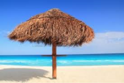 A beach palapa in Aruba