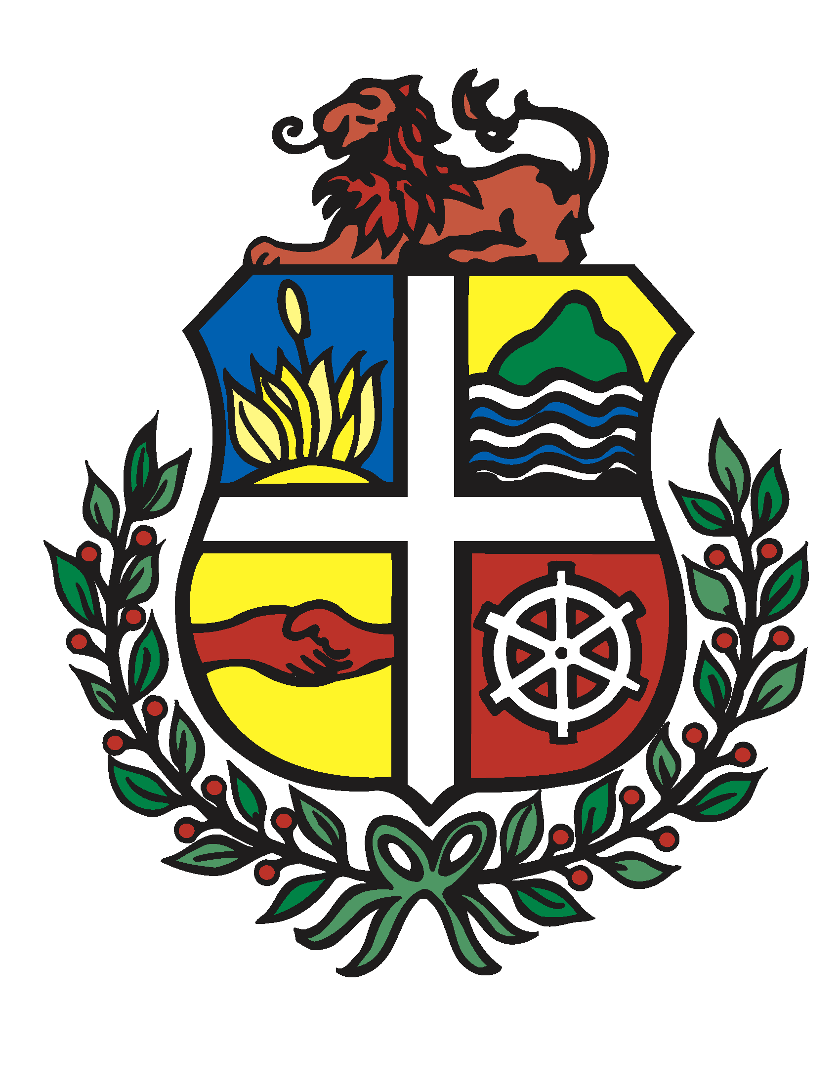 The coat of arms of Aruba